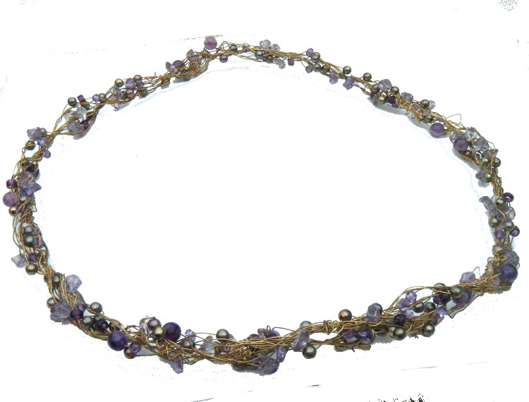 Pearls and Beads Wire Circlet